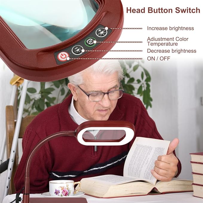 Veemagni 10X Rectangle Magnifying Glass - Image 4
