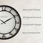 Presentime & Co 13" Farmhouse Series Wall Clock, Vintage Style, Retro Clock - Image 2