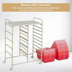 GLACER 15 Drawers Rolling Cart, Storage Cart - Image 5