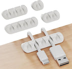 GLUIT Adhesive Desktop Cable Organizer Versatile Cord Holders Wire Clips and by GLUIT