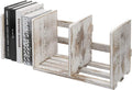 MyGift Rustic Expandable Whitewashed Wood Desktop Bookshelf/Adjustable Tabletop by MyGiftHome