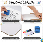 Affrolling 24 Sets Small Whiteboard Dry Erase Boards 5" x7'' Mini Double Sided - Image 3