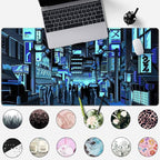 Japanese Gaming Arcade Blue Large Gaming Mouse Pad Keyboard Desk Pad Extended - Image 2