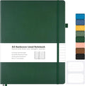 Lined Journal Notebook, 8.5" x 11" Hardcover Leather Notebook by MALEDEN