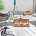 Darware Wooden Reserved Signs for Tables; Rustic Real Table Signs - Image 2