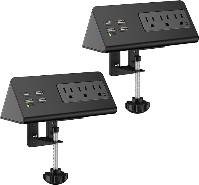 Nightstand Edge Mount Power Strip by Emerising