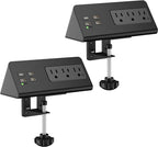 Nightstand Edge Mount Power Strip by Emerising
