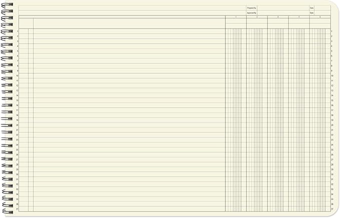 BookFactory Accounting Ledger Notebook/Large 5 Column Accounting Ledger - Image 3