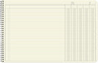 BookFactory Accounting Ledger Notebook/Large 5 Column Accounting Ledger - Image 3