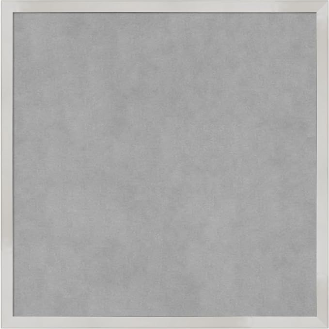 Amanti Art Silver Framed Magnetic Board 21x21 Medium Vision Board by AmantiArt