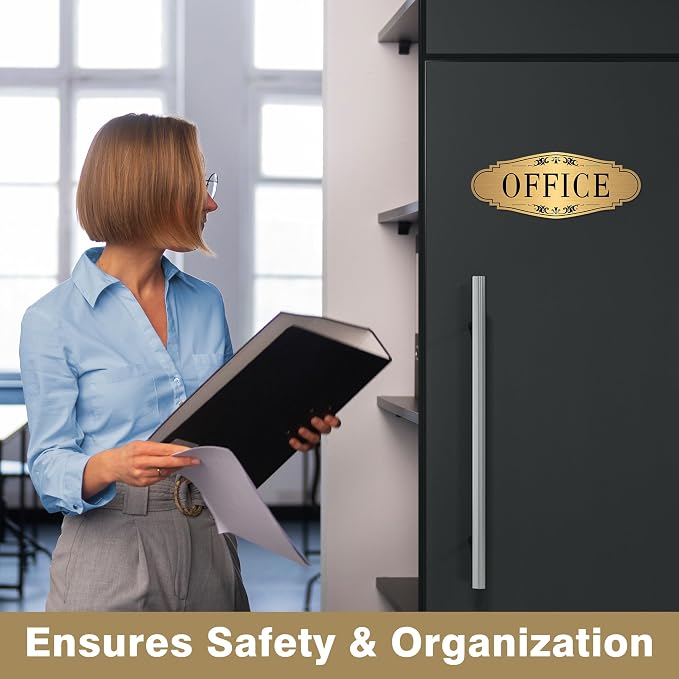 The Office Door Sign for Home and Business，Self-Adhesive Waterproof and - Image 5