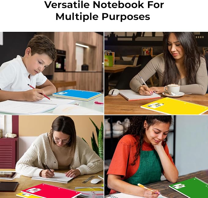 Rosmonde 24 Pack 3 Subject Spiral Notebook College Ruled Bulk, Thick Paper - Image 8