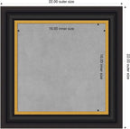 Amanti Art Black Framed Magnetic Board 22x22 Small Vision Board - Image 2