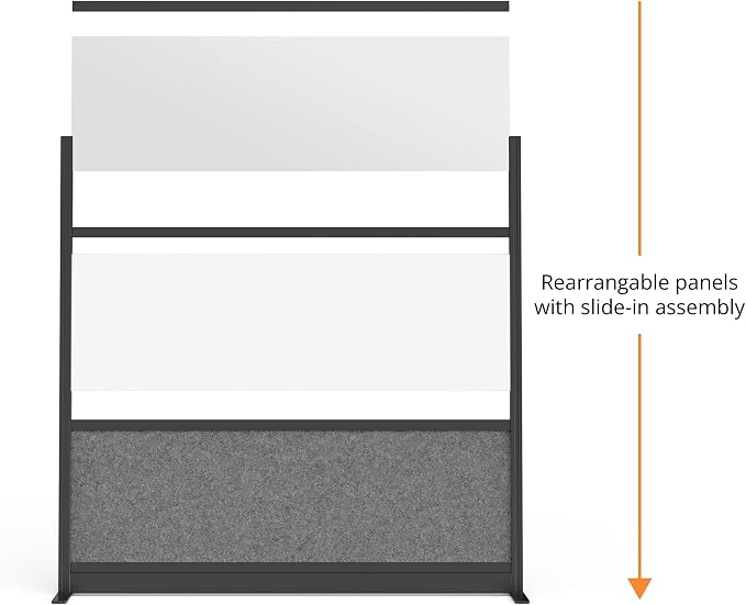 Stand Up Desk Store Workflow Modular Wall | 70'' x 70'' Wall | Expandable - Image 4