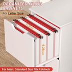 Nordun Plastic Hanging File Folder Extra Capacity, 12 Pack Reinforced Hang - Image 3