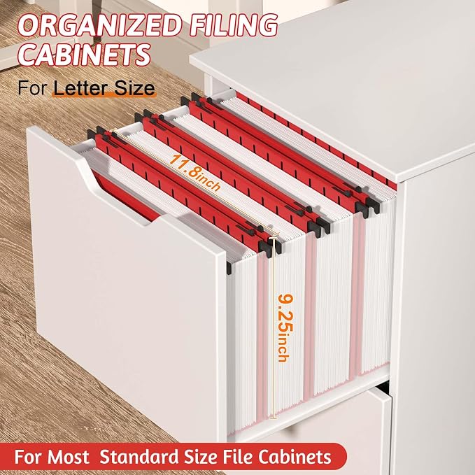 Nordun Plastic Hanging File Folder Extra Capacity, 12 Pack Reinforced Hang - Image 3