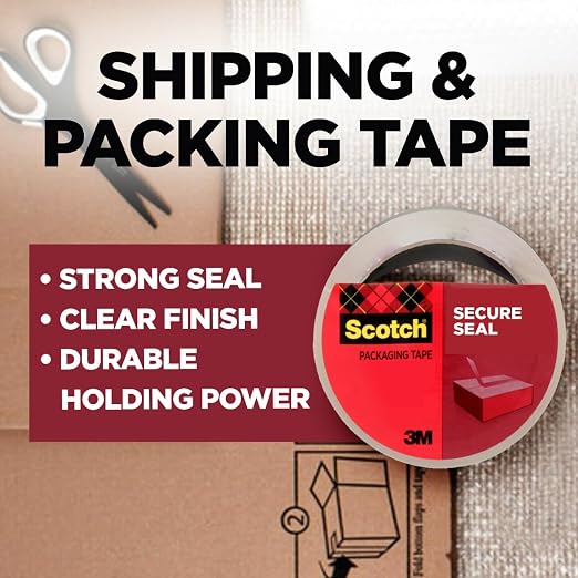 Scotch Secure Seal Packaging Tape, Packing Tape - Image 2