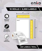 enKo Compatible Zebra 4x6 Label and Dymo Labels 1744907 - Image 3