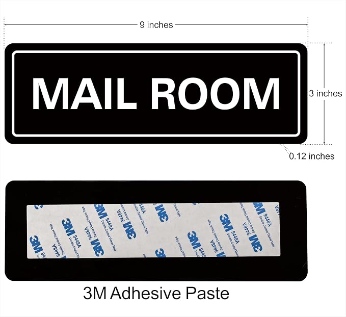 Mail Room Sign – Premium Frosted Acrylic Material, Strong Self-Adhesive - Image 2