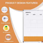 Comix Dry Erase Calendar Whiteboard Corkboard Combo, 36 * 24 inch Monthly - Image 2