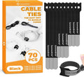 SummerBrite 70 Pack Black Cable Ties Assorted Sizes by Summerbrite