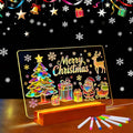 SetGame Led Note Board with Colors 7 Pens, Light Up Dry Erase Board with Stand by AcrylicHolidayDecorations