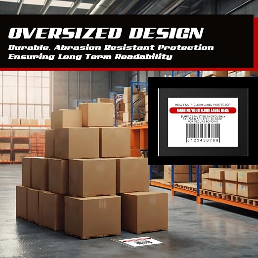 Janlaugh 50 Pcs Industrial Clear Label Protectors 10 x 13 Inch Waterproof Clear - Image 4
