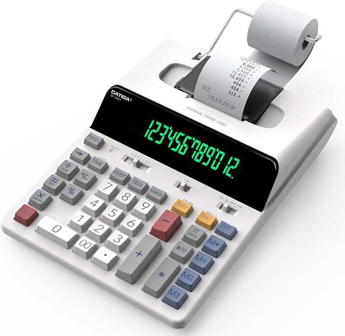 CATIGA 12 Digit Thermal Printing Calculator by CATIGA