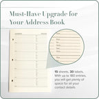 Gallery Leather Address Book Refill Replacement Pages - Image 3