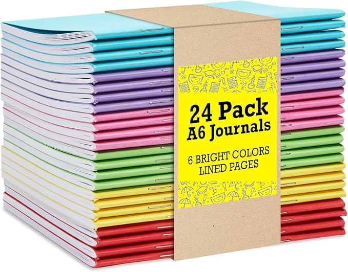 A6 Lined Journals 24 Pack – Mini Notebooks by PaperJunkie