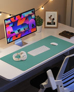 Leather Desk Pad Protector, Mouse Pad, Office Mat, Non-Slip PU Leather Blotter - Image 6