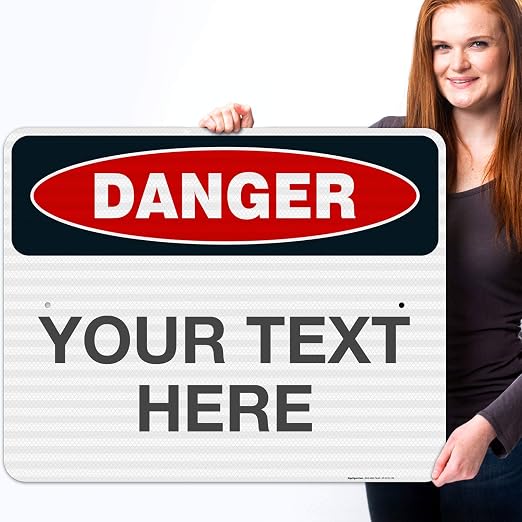 Custom Danger Sign, OSHA Sign, 24x30 Inches, 3M EGP Reflective .080 Aluminum - Image 2