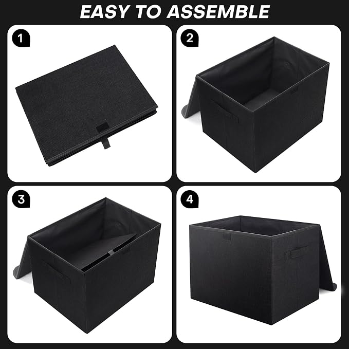 Bagnizer Large 17" 42 Quarts Collapsible Stackable Storage Bins - Image 3