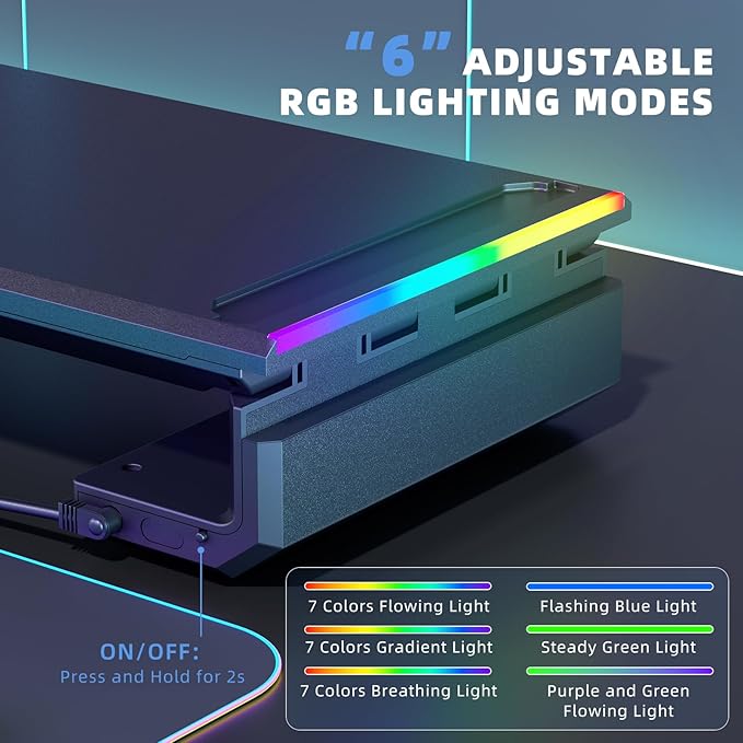 Heymaster Dual Monitor Stand for Desk, Gaming Monitor Riser - Image 2