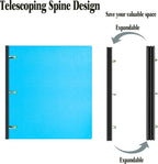 INFUN Telescoping 3 Ring Binder, Portable Plastic 0.75 inch 3 Ring Binder - Image 2