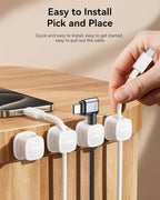 30 Pack Cable Management Cord Organizer, Magnetic Cable Clips-1s Lock, Rocoren - Image 5