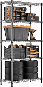 M MZG 1250 lbs Storage Shelving Utility Shelving Unit 5-Tier Utility Shelving by MEIGAOPLASTICANDMETALHKCOLIMITED