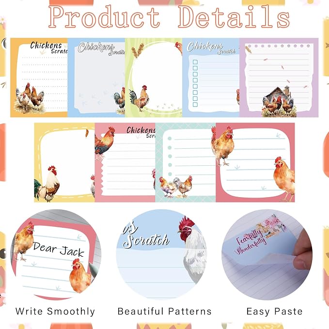 Lovarywow Chicken Sticky Notes Gifts - Image 3