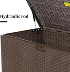 PATIOEASY 180GAL Deck Box -Grey, Wheeled Footlocker, Waterproof Resin Storage - Image 7