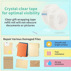 OWLKELA 4 Rolls Transparent Tape Refills, All-Purpose Transparent Glossy Tape - Image 5