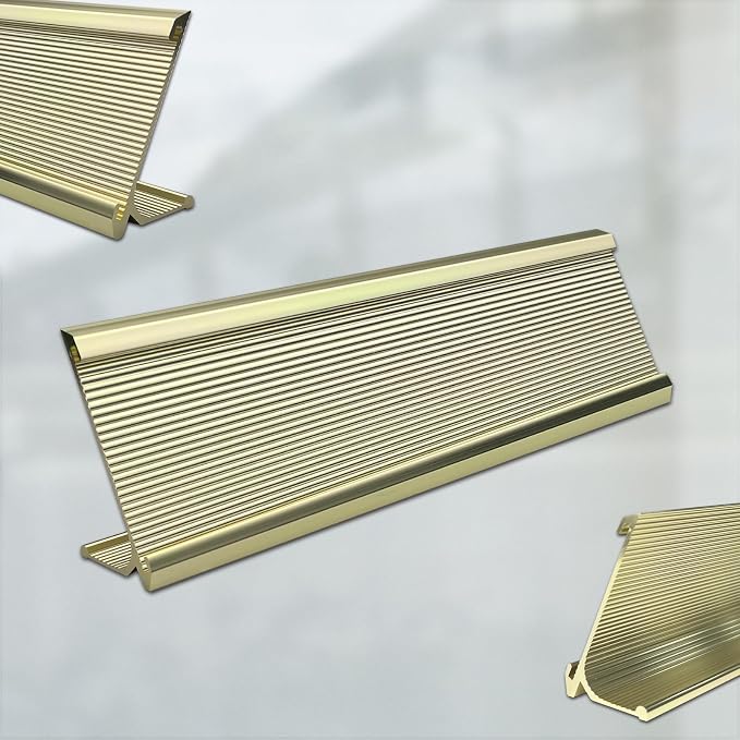 10 Pack 2" x 8" Aluminum Desk Name Plate Holder, Office Name Plate Holder - Image 2