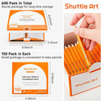 Shuttle Art 600 Pack #2 HB Mini Pencils, Wood-cased, Pre-sharpened - Image 2