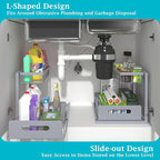 REALINN Under Sink Organizer, Pull Out Cabinet Organizer 2 Tier Slide Out Sink - Image 3