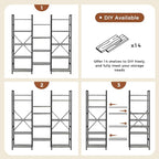 SUPERJARE Triple 5 Tier Bookshelf, Bookcase - Image 9
