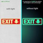 iSYFIX Exit Signs with Directional Down Arrow, Glow in the Dark, - Image 2