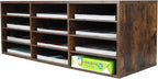PAG Mail Sorter, Wooden Countertop Literature Organizer, Student & Desktop Bill by PAG