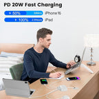 USB C Charger Block, 120W 6 Port USB Charging Station, Portable PD Fast Wall - Image 6