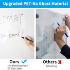 AFMAT Whiteboard Sticker, 17.3" x 78" Dry Erase Contact Paper, Stain-Proof & - Image 2