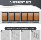 72"x36" Lockable Enclosed Bulletin Board, Outdoor Cork Weather-Resistant - Image 3