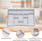 Spaclear Large Utensil Drawer Organizer Expandable Silverware Organizer - Image 7